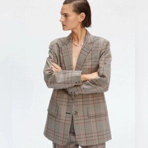 Thakoon Collective Classic Plaid‎ Preppy Blazer Size 10/medium